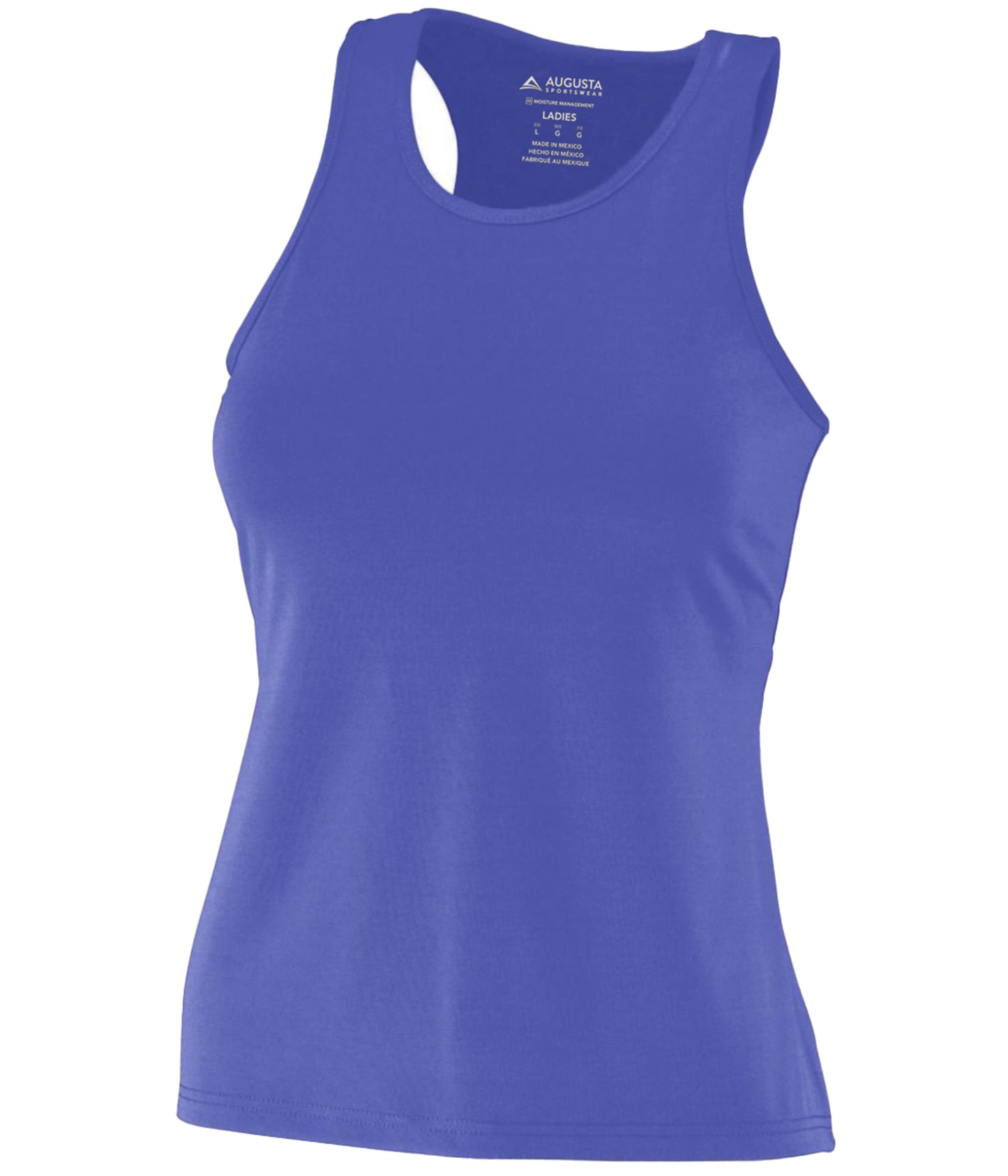 Ladies Poly/Spandex Solid Racerback Tank
