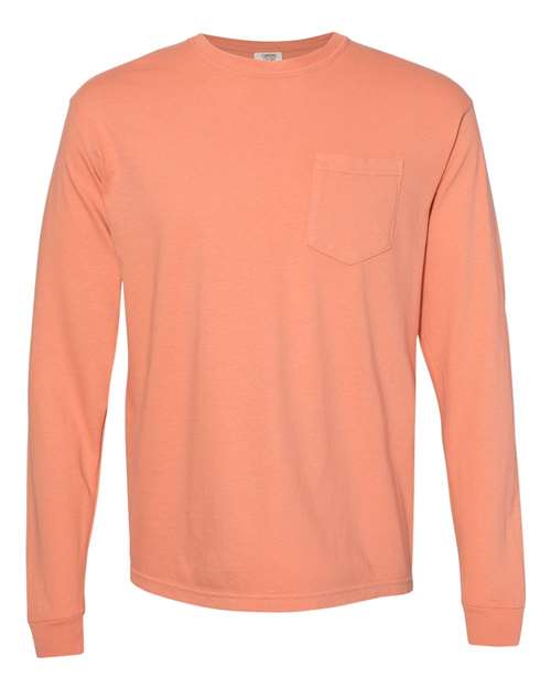 Unisex Garment-Dyed Heavyweight Long Sleeve Pocket T-Shirt