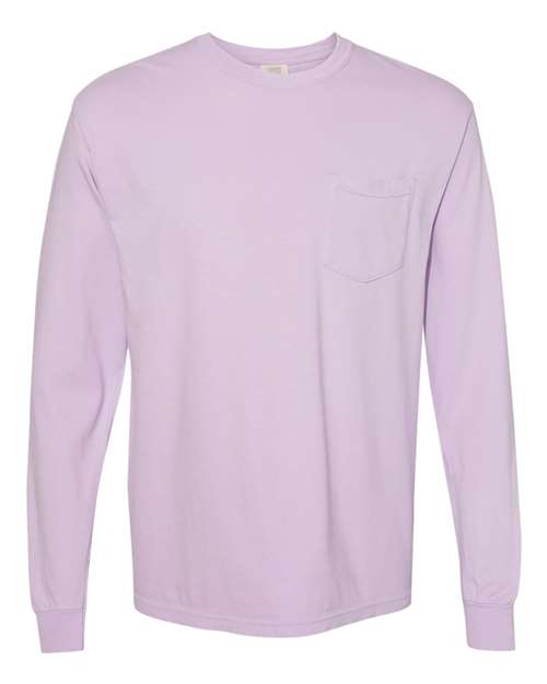 Unisex Garment-Dyed Heavyweight Long Sleeve Pocket T-Shirt