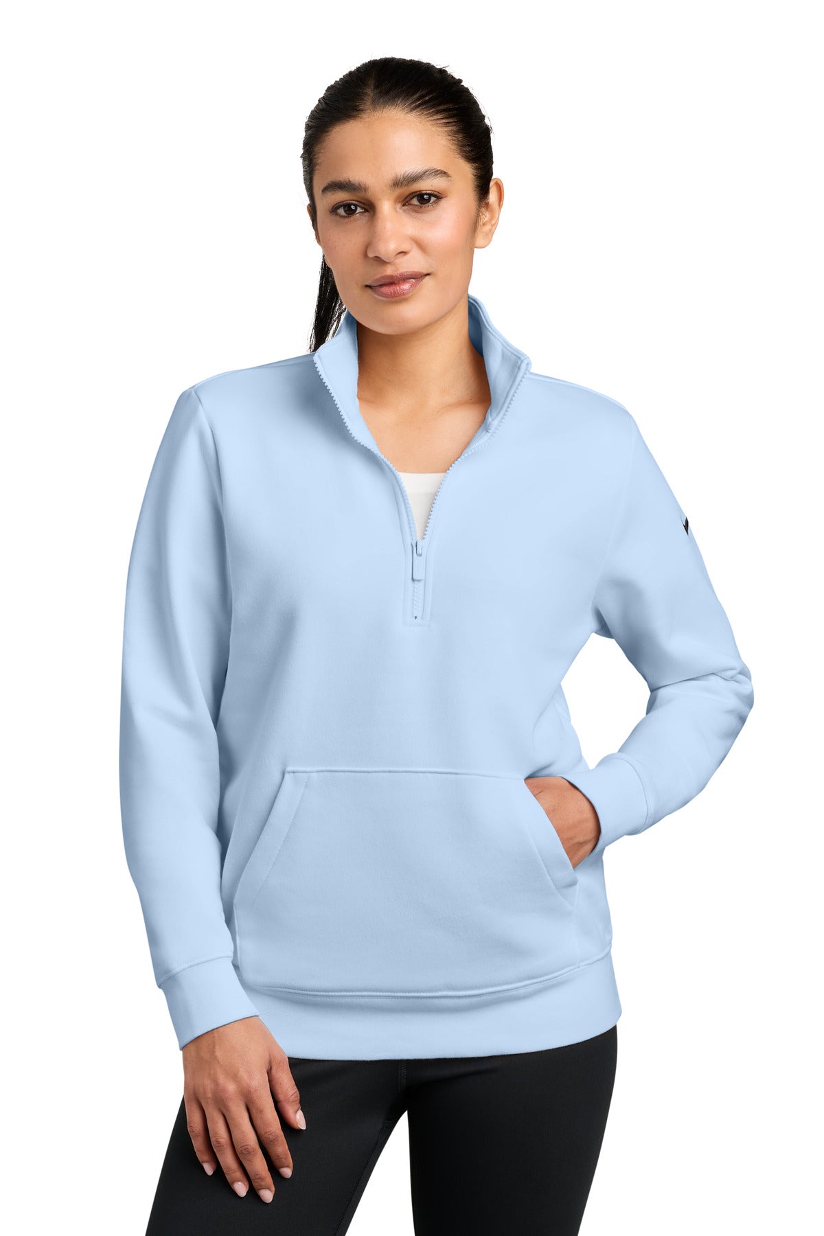 Nike Women's Club Fleece Sleeve Swoosh 1/2-Zip NKDX6720